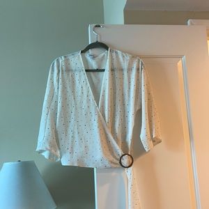 Polka Dot Tie Blouse